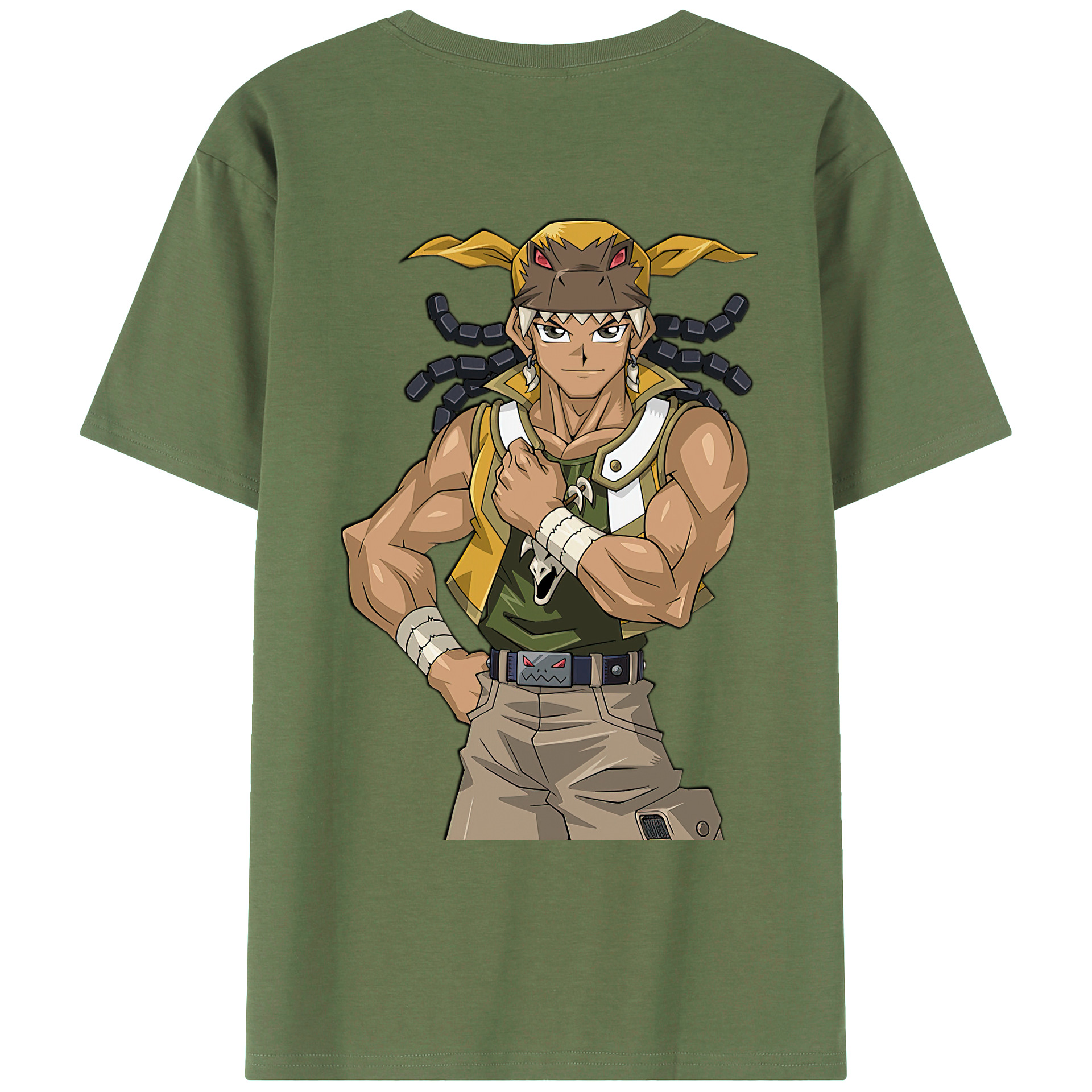 （画像用） 遊☆戯☆王 Yu-Gi-Oh! 綿100％ メンズ半袖Tシャツ（バックプリント） 通気性